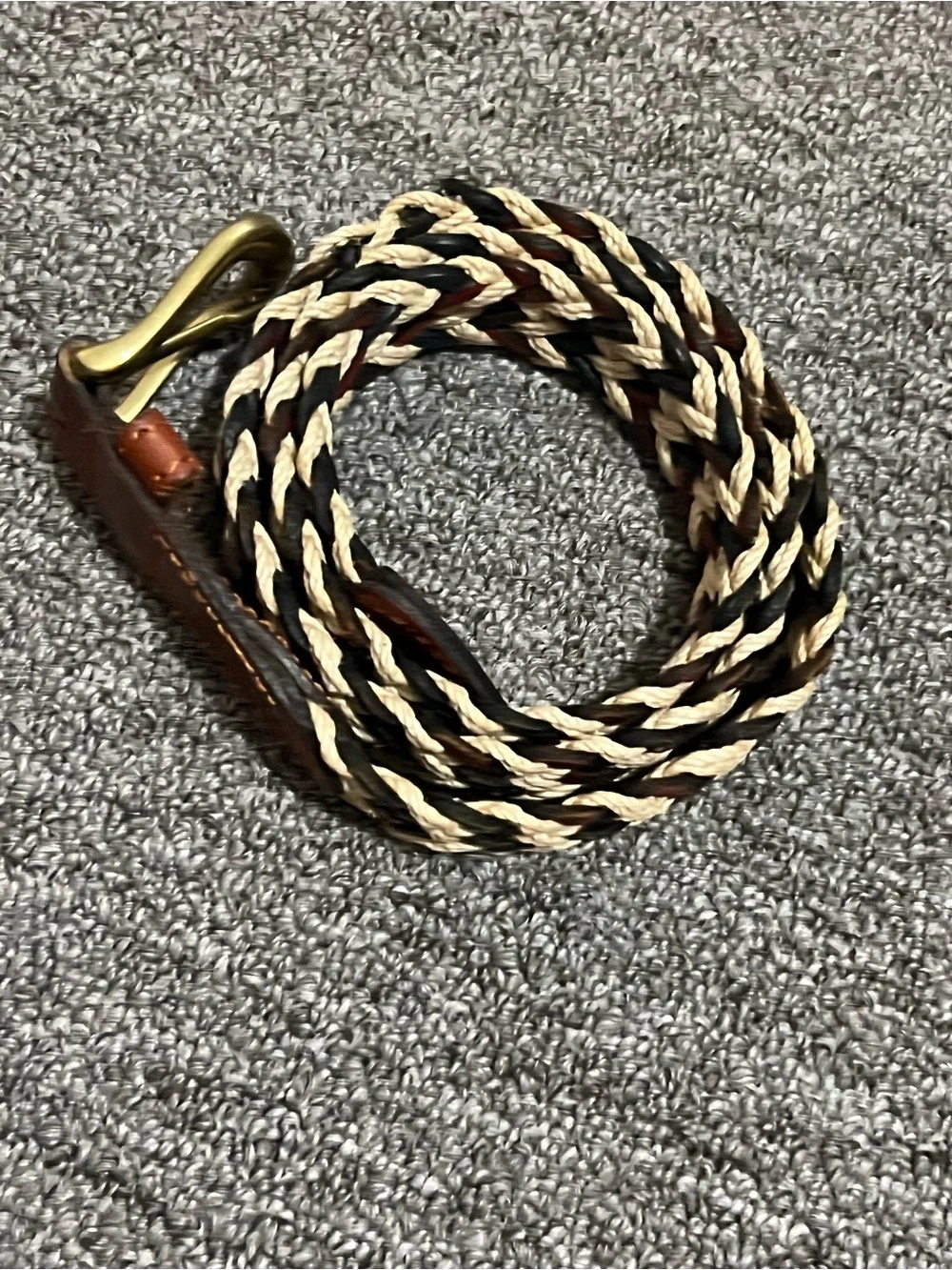 Fossil Genuine Leather Braided Belt 33